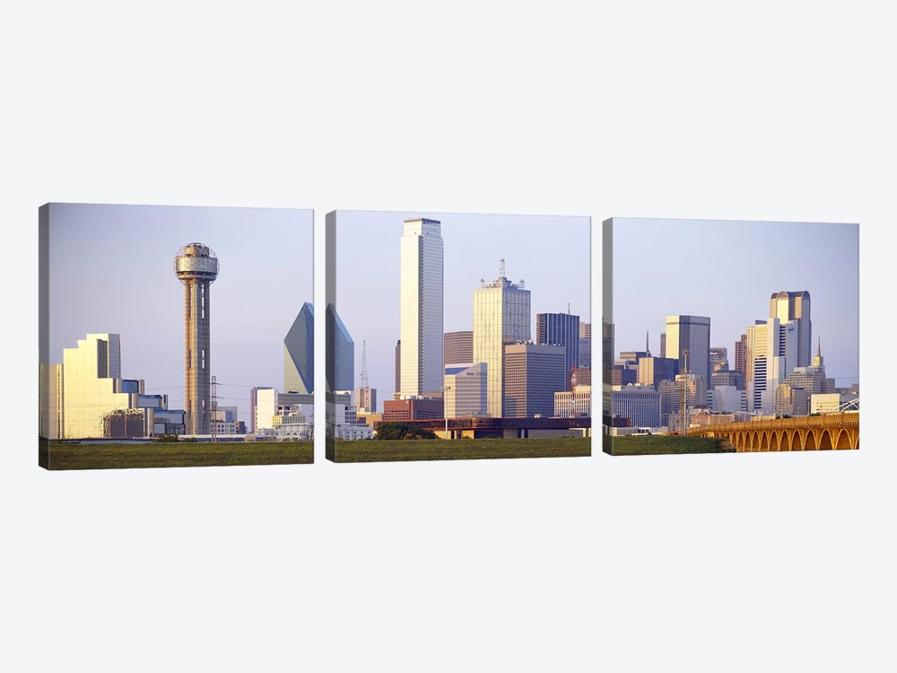Buildings in a city, Dallas, Texas, USA #3 by Panoramic Images 3-piece Canvas Art Print