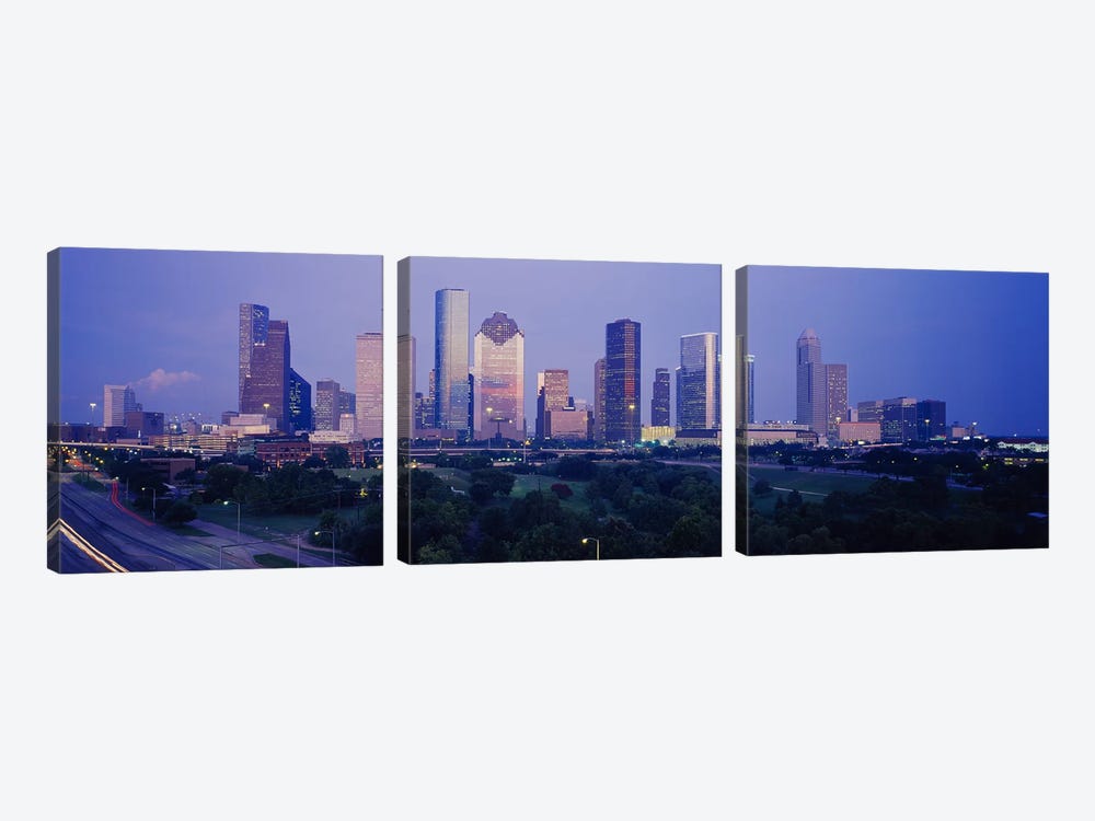 Buildings in a city, Houston, Texas, USA #3 by Panoramic Images 3-piece Canvas Wall Art
