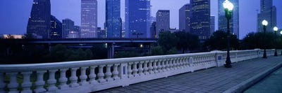 Buildings lit up at duskHouston, Texas, USA by Panoramic Images canvas print