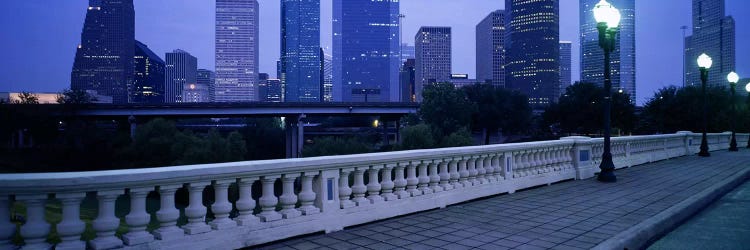 Buildings lit up at duskHouston, Texas, USA by Panoramic Images wall art