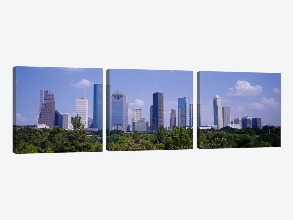 Buildings in a cityHouston, Texas, USA by Panoramic Images 3-piece Canvas Artwork