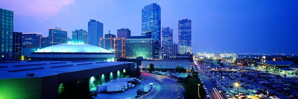 Blue: Downtown Skyline, Fort Worth, Texas, USA by Panoramic Images