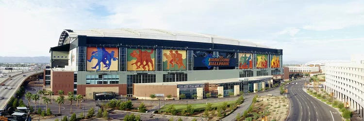 High angle view of a baseball stadiumBank One Ballpark, Phoenix, Arizona, USA