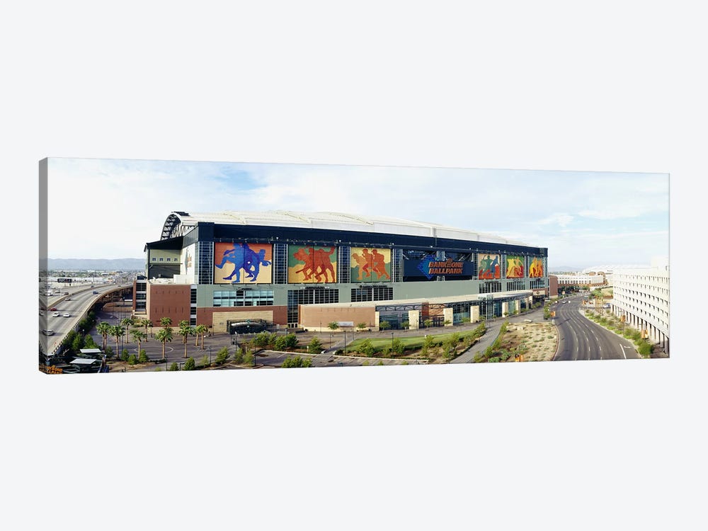 High angle view of a baseball stadiumBank One Ballpark, Phoenix, Arizona, USA by Panoramic Images 1-piece Canvas Art Print