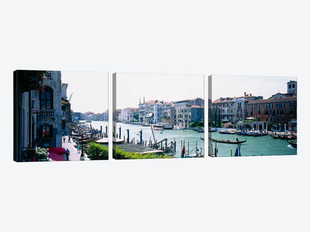 Waterfront Architecture, Grand Canal, Venice, Veneto Region, Italy by Panoramic Images 3-piece Canvas Artwork