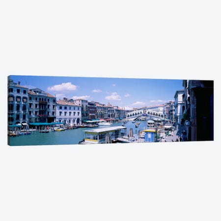 Rialto and Grand Canal Venice Italy Canvas Print #PIM3674} by Panoramic Images Canvas Artwork