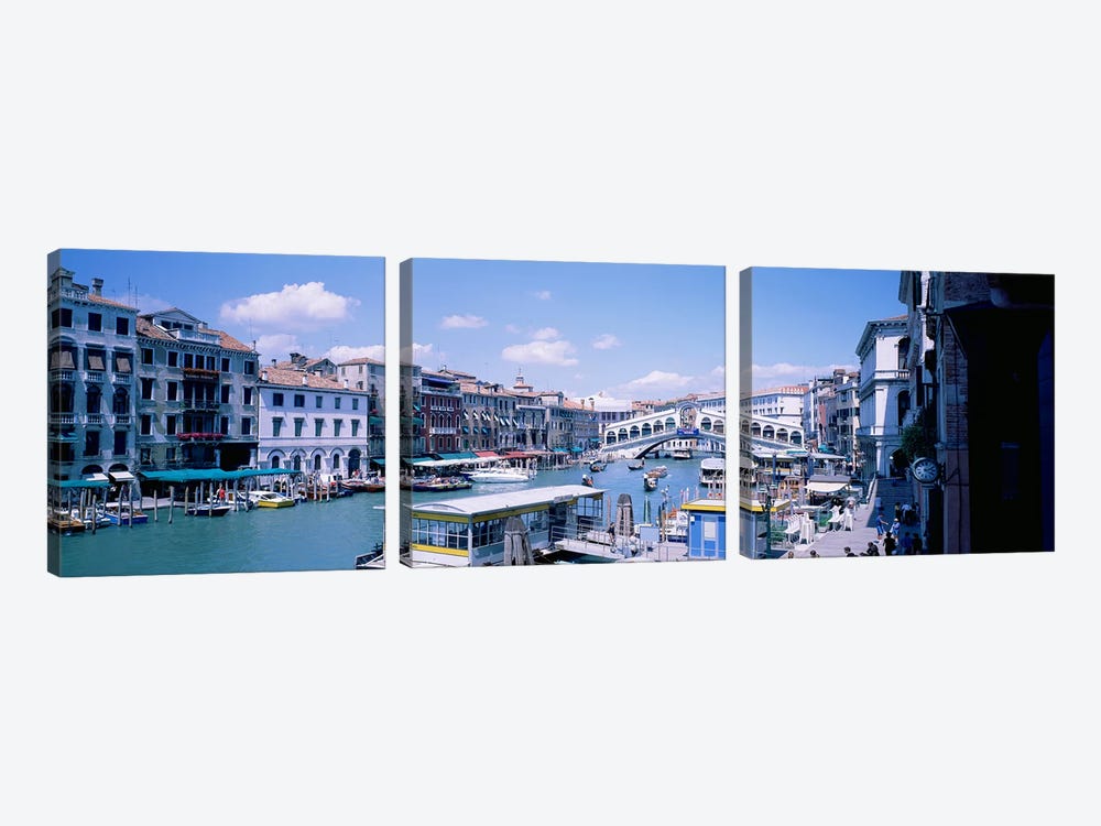 Rialto and Grand Canal Venice Italy by Panoramic Images 3-piece Canvas Art Print