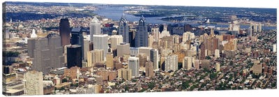 Aerial view of a city, Philadelphia, Pennsylvania, USA #2 Canvas Art Print - Philadelphia Art