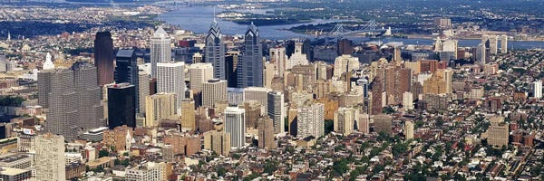 Pennsylvania: Aerial view of a city, Philadelphia, Pennsylvania, USA #2 by Panoramic Images
