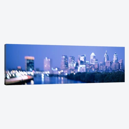 River passing through a city, Schuylkill River, Philadelphia, Pennsylvania, USA Canvas Print #PIM3677} by Panoramic Images Canvas Wall Art