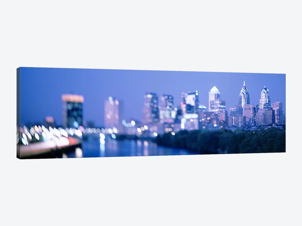 River passing through a city, Schuylkill River, Philadelphia, Pennsylvania, USA by Panoramic Images 1-piece Canvas Artwork