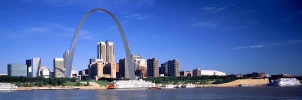 Skyline Gateway Arch St Louis MO USA