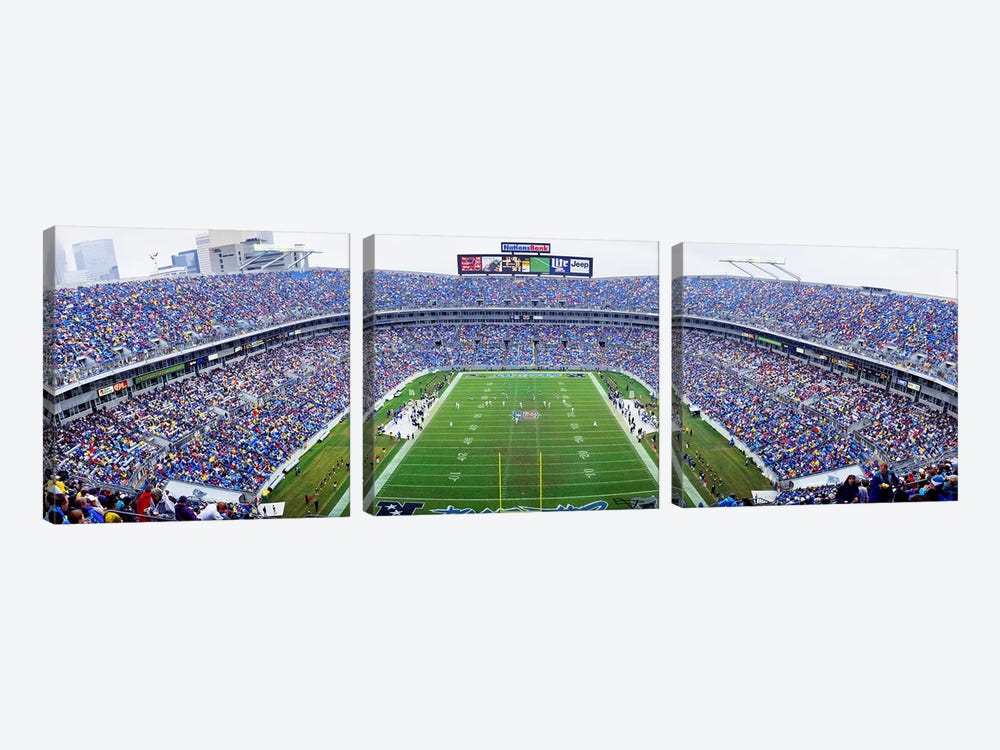 NFL Football, Ericsson Stadium, Charlotte, North Carolina, USA by Panoramic Images 3-piece Canvas Print