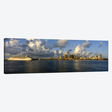 Cruise ship docked at a harbor, Miami, Florida, USA Canvas Print #PIM3686} by Panoramic Images Canvas Art Print
