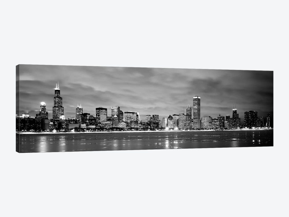 Buildings at the waterfront, Chicago, Illinois, USA by Panoramic Images 1-piece Canvas Artwork