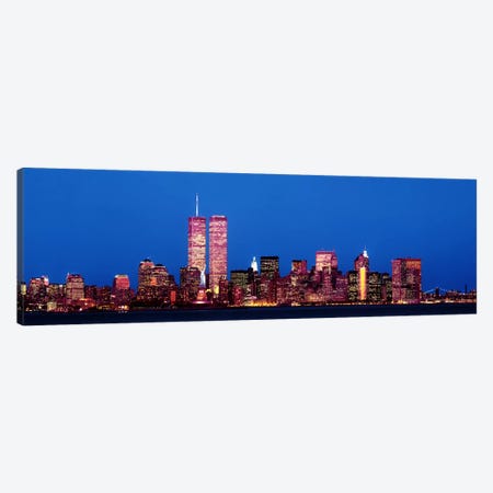 Evening Lower Manhattan New York NY Canvas Print #PIM3695} by Panoramic Images Canvas Art