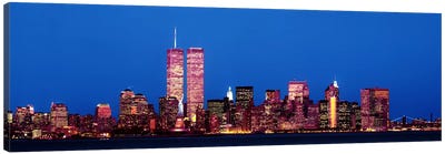 Evening Lower Manhattan New York NY Canvas Art Print - New York City Skylines