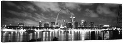 Evening St Louis MO Canvas Art Print - The Gateway Arch
