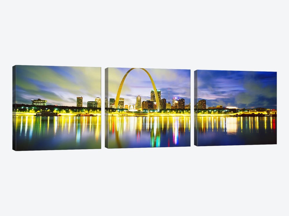 EveningSt Louis, Missouri, USA by Panoramic Images 3-piece Canvas Art Print