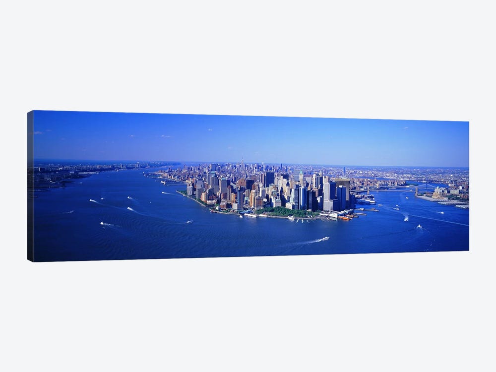 Aerial Lower Manhattan New York City NY by Panoramic Images 1-piece Canvas Art