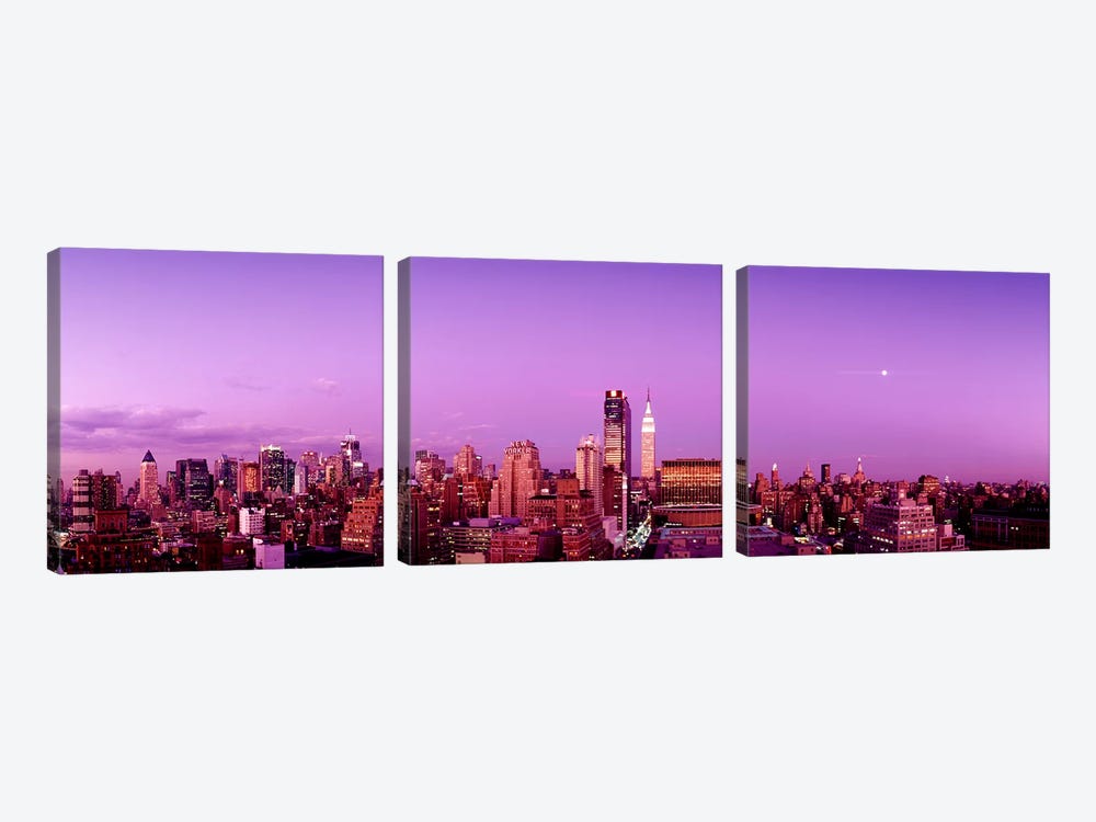 Midtown NYC, New York City, New York State, USA by Panoramic Images 3-piece Canvas Print