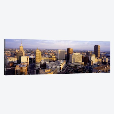 Downtown Skyline, Buffalo, Erie County, New York, USA Canvas Print #PIM3710} by Panoramic Images Canvas Wall Art