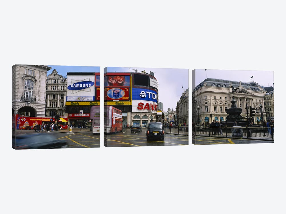 Daytime Scene II, Piccadilly Circus, London, England, United Kingdom by Panoramic Images 3-piece Art Print
