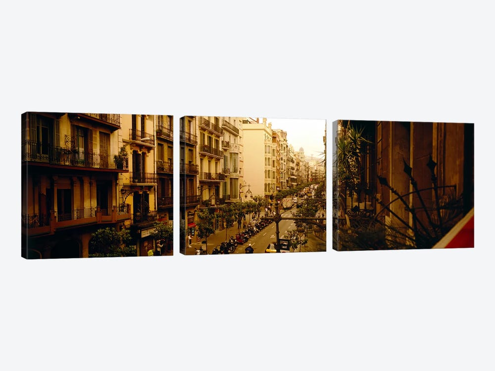 Urban Landscape, Barcelona, Catalonia, Spain by Panoramic Images 3-piece Canvas Wall Art