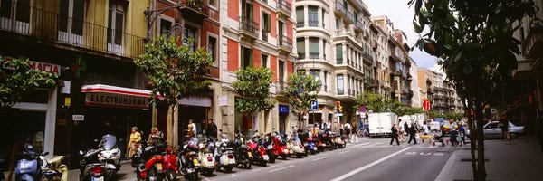 Catalonia: Street Scene Barcelona Spain by Panoramic Images