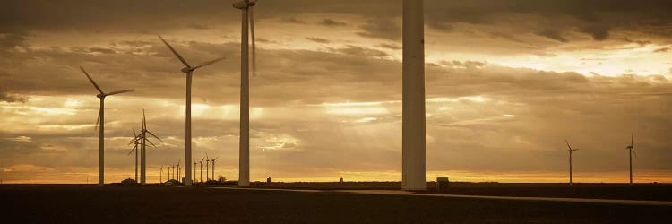 Wind Farm At Dawn, Near Amarillo, Texas, USA