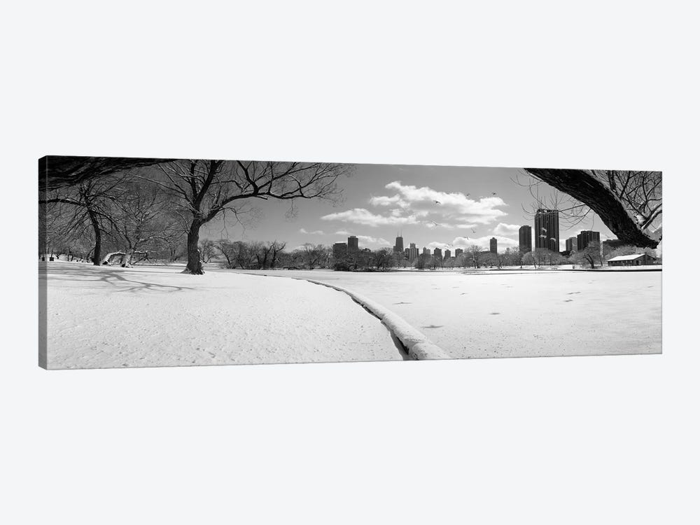 Buildings in a city, Lincoln Park, Chicago, Illinois, USA by Panoramic Images 1-piece Canvas Art Print
