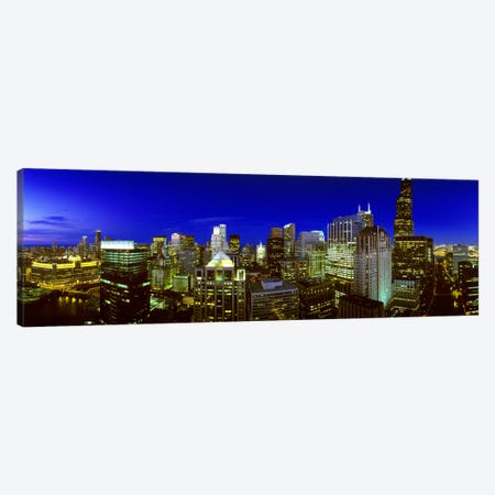 Evening Chicago Illinois Canvas Print #PIM3733} by Panoramic Images Canvas Art