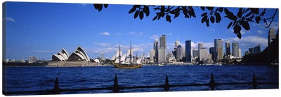 Downtown Skyline& Sydney Opera House, Sydney, New South Wales, Australia Canvas Art Print - Sydney Art
