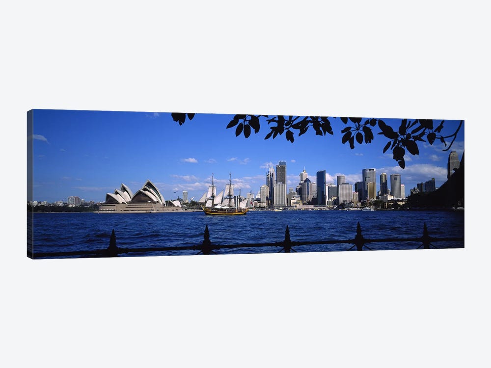 Downtown Skyline& Sydney Opera House, Sydney, New South Wales, Australia by Panoramic Images 1-piece Canvas Wall Art