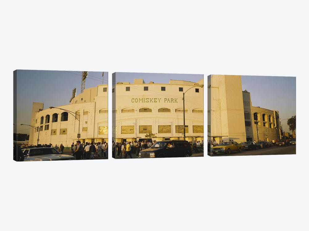 Facade of a stadium, old Comiskey Park, Chicago, Cook County, Illinois, USA by Panoramic Images 3-piece Canvas Artwork
