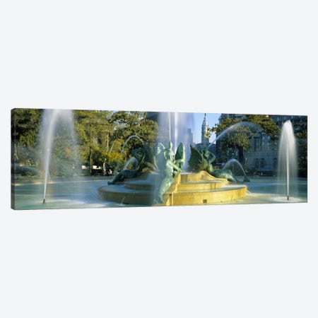 Fountain In Front Of A Building, Logan Circle, City Hall, Philadelphia, Pennsylvania, USA Canvas Print #PIM3757} by Panoramic Images Canvas Print