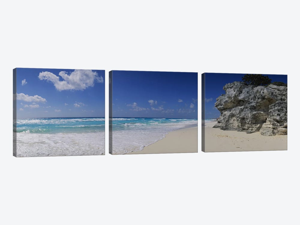 Coastal Landscape, Cancun, Quintana Roo, Mexico by Panoramic Images 3-piece Canvas Print