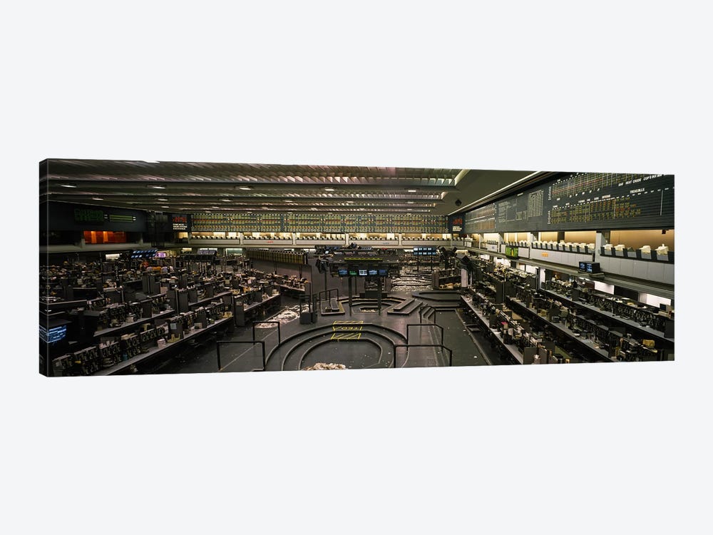 Empty Pits On The Trading Floor After Hours, Chicago Mercantile Exchange, Chicago, Illinois, USA by Panoramic Images 1-piece Canvas Artwork