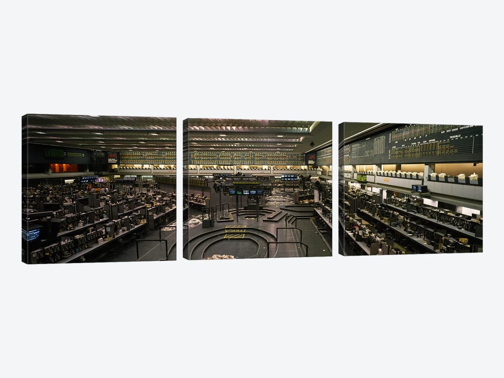 Empty Pits On The Trading Floor After Hours, Chicago Mercantile Exchange, Chicago, Illinois, USA by Panoramic Images 3-piece Canvas Art