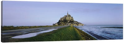 Church on the beachMont Saint-Michel, Normandy, France Canvas Art Print - Coastline Art