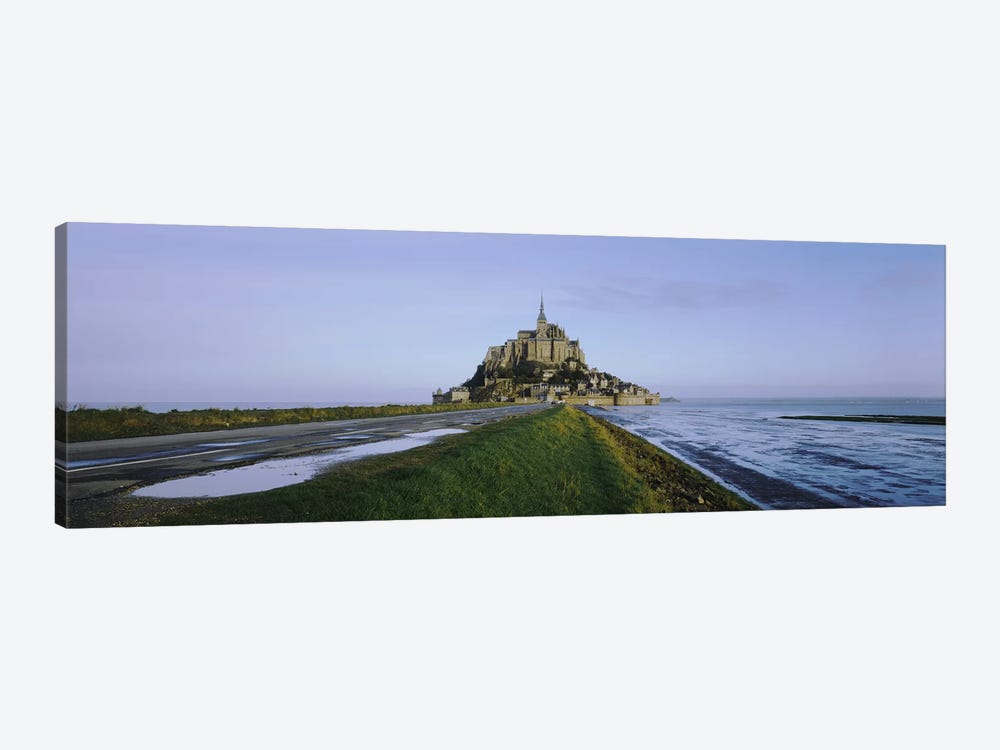 Church on the beachMont Saint-Michel, Normandy, France by Panoramic Images 1-piece Canvas Print