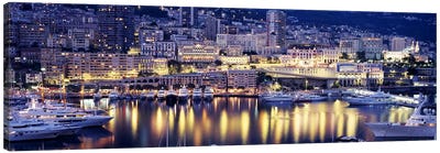 Harbor Monte Carlo Monaco Canvas Art Print - Nautical Scenic Photography