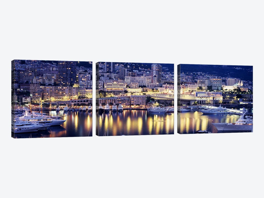 Harbor Monte Carlo Monaco by Panoramic Images 3-piece Art Print