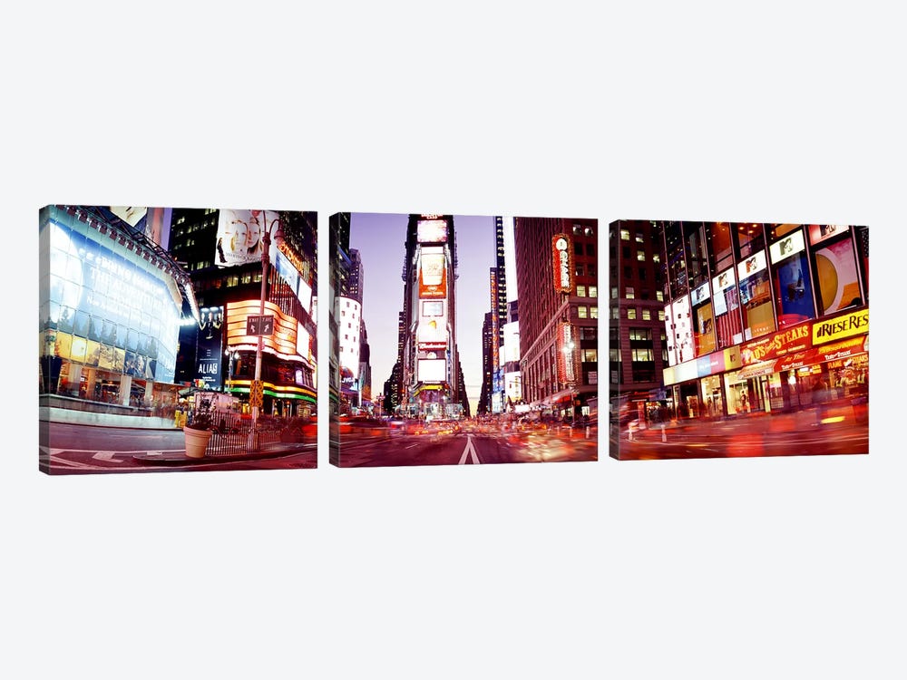 Times Square NYC, New York City, New York State, USA by Panoramic Images 3-piece Canvas Artwork
