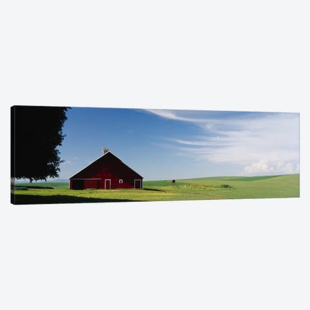 Barn in a wheat fieldWashington State, USA Canvas Print #PIM3784} by Panoramic Images Canvas Wall Art