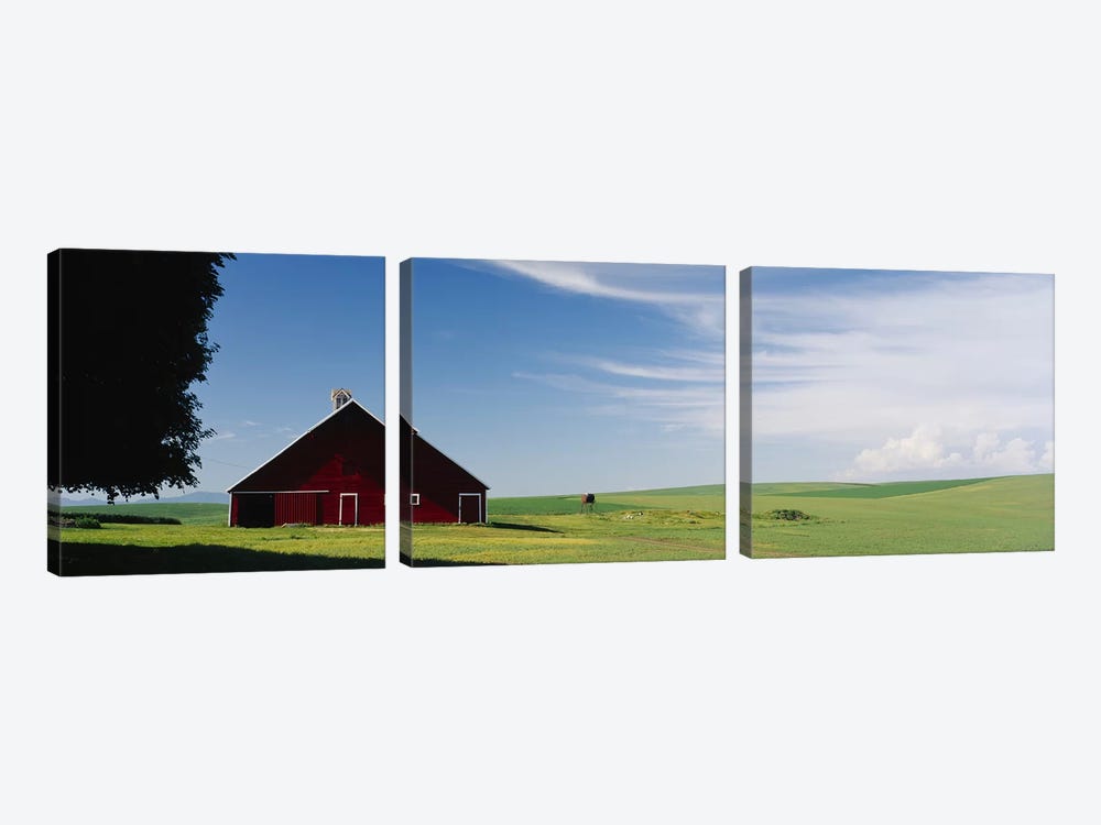 Barn in a wheat fieldWashington State, USA by Panoramic Images 3-piece Art Print