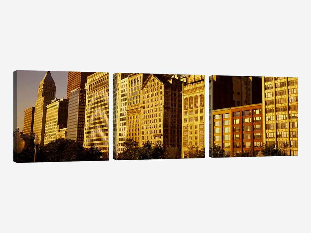 Michigan Avenue ArchitectureChicago, Illinois, USA by Panoramic Images 3-piece Canvas Print