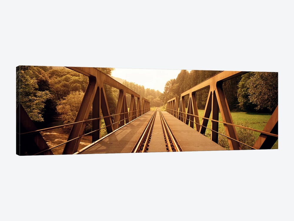 Railroad Tracks & Bridge Germany by Panoramic Images 1-piece Art Print