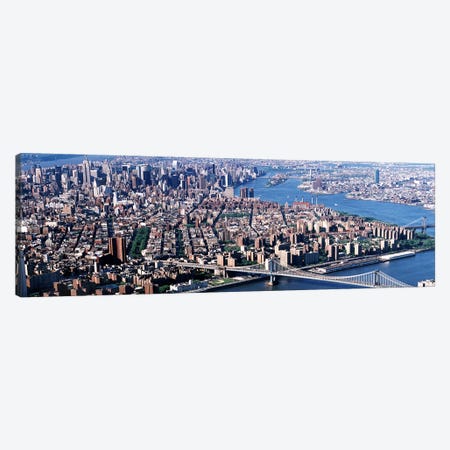 USA, New York, Brooklyn Bridge, aerial Canvas Print #PIM3814} by Panoramic Images Canvas Artwork