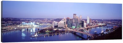 Pittsburgh PA Canvas Art Print - Panoramic Cityscapes
